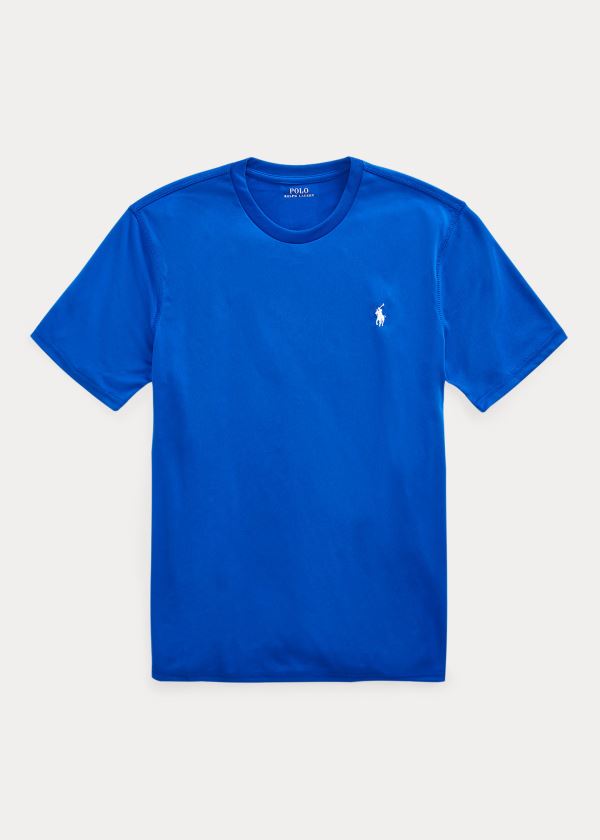 Playeras Polo Ralph Lauren Hombre Azules Azul Rey - Performance Jersey - WMTSJ8432